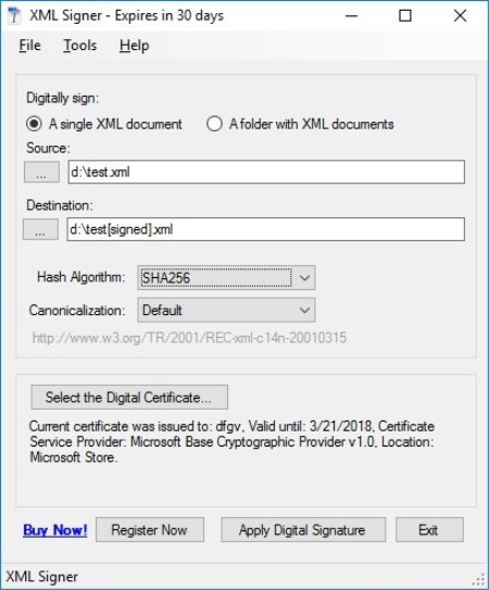 SecureSoft XML Signer 5.6