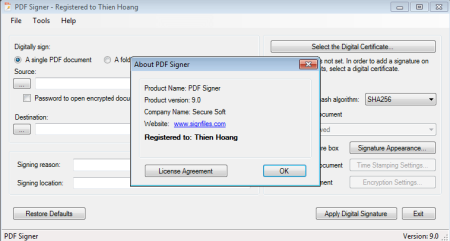 SecureSoft PDF Signer 9.0