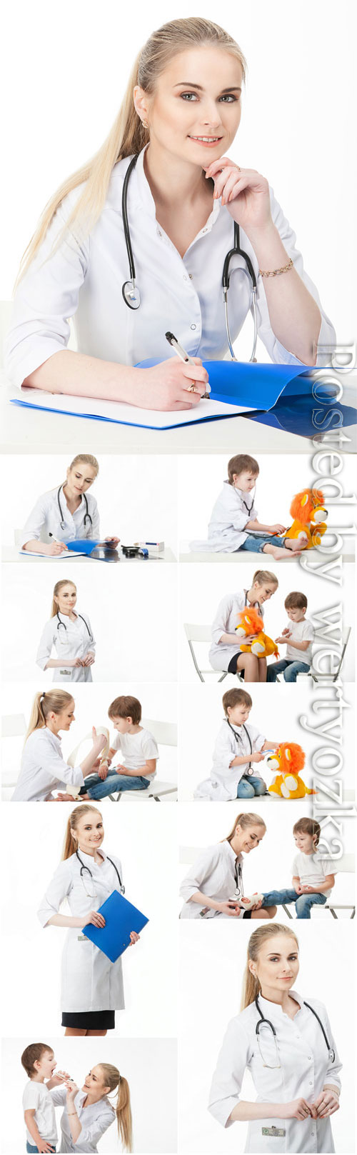 Woman pediatrician stock photo