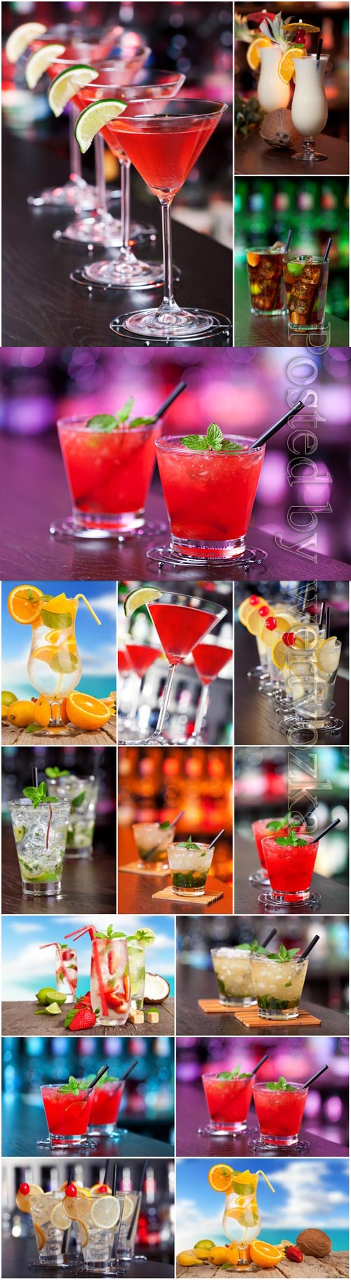 Summer cocktails stock photo