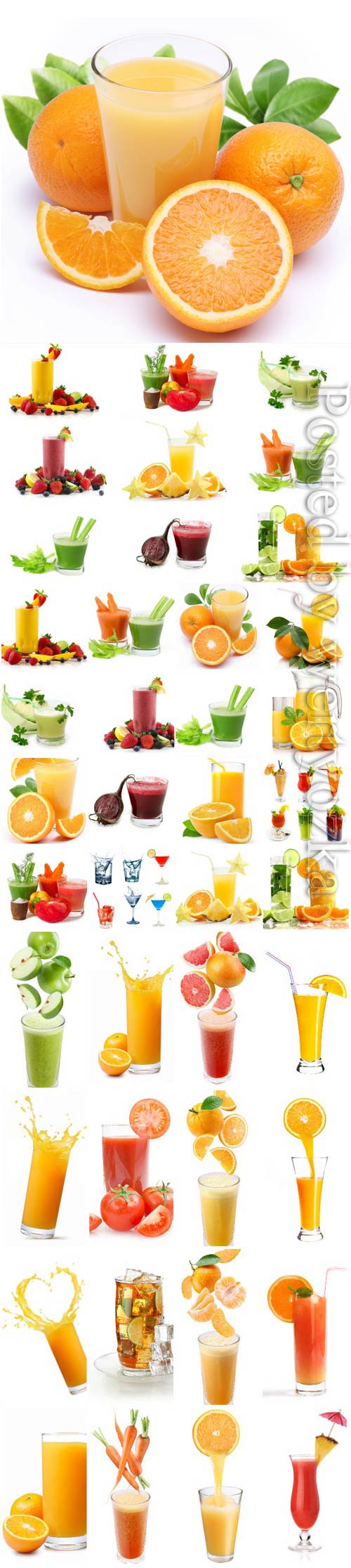 Fresh juices and fruit cocktails stock photo