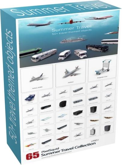 PixelSquid - Summer Travel Collection (PSD)