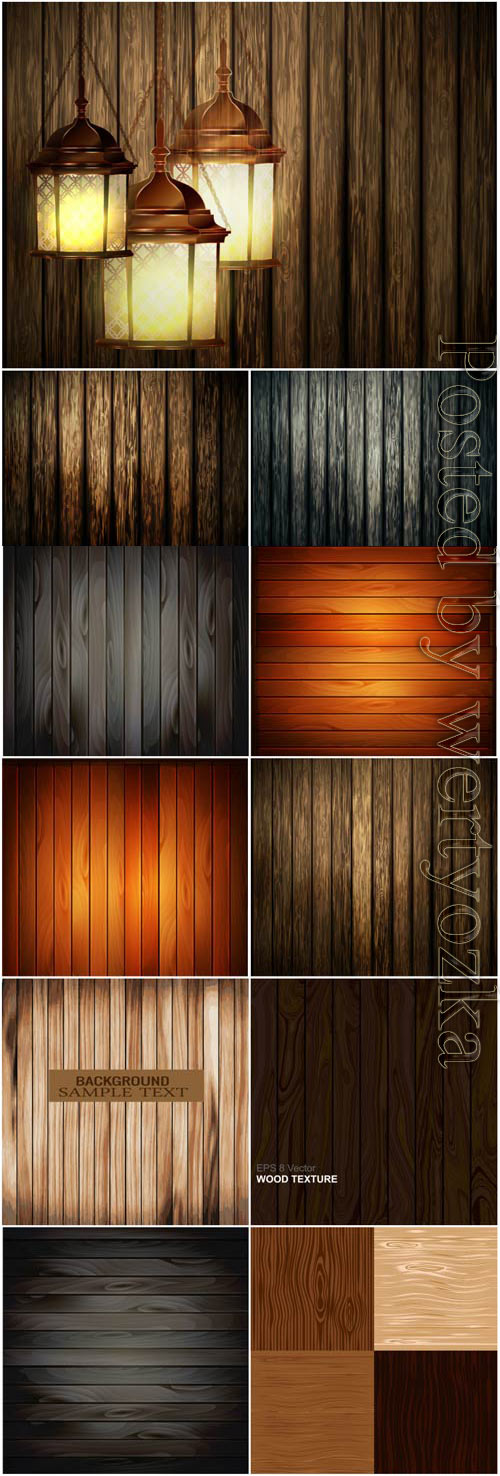Seamless wood texture in vector