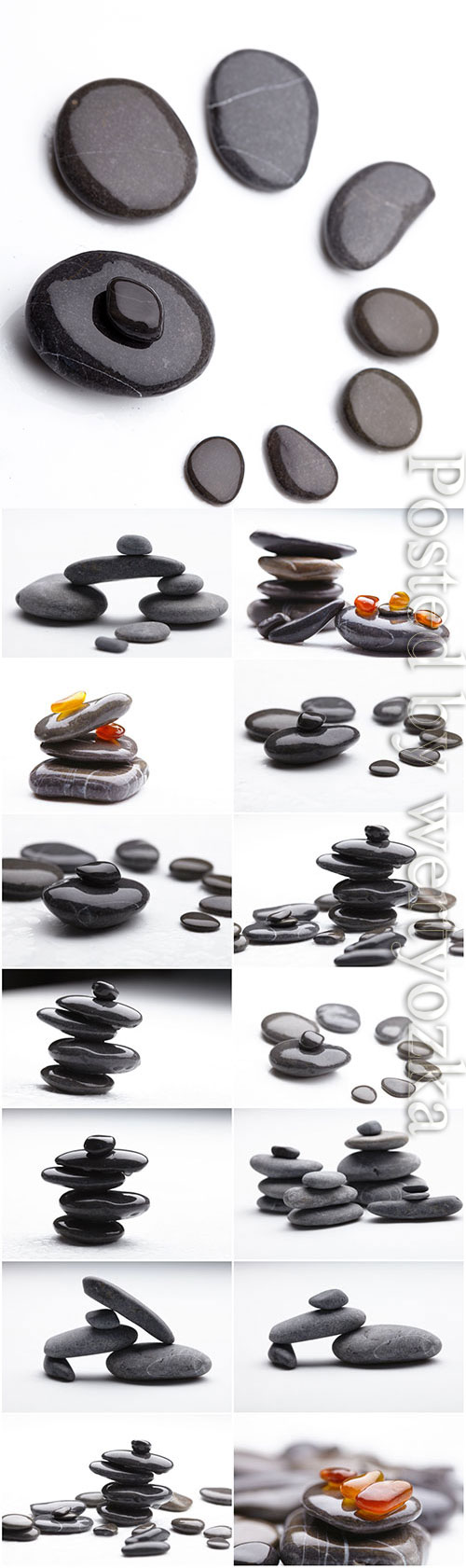 Various spa stones stock photo