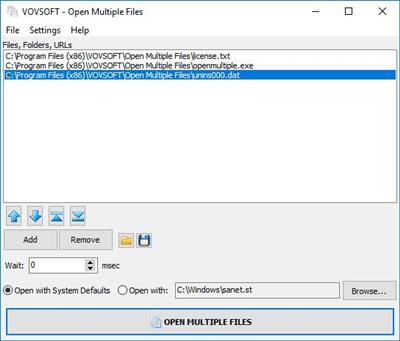 VovSoft Open Multiple Files  2.8
