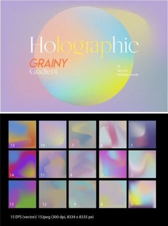 Holographic grainy backgrounds