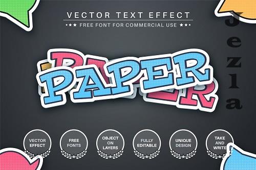 Paper origami - editable text effect - 6269027