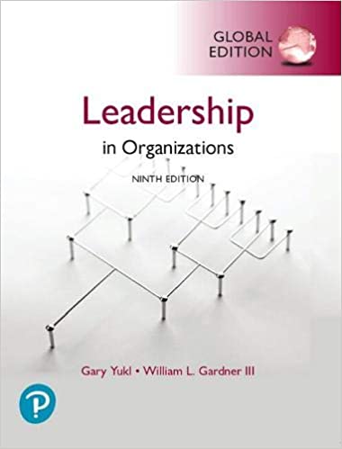 Leadership In Organizations, Global Edition, 9th Edition
