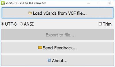 VovSoft VCF to TXT Converter 1.6 Multilingual