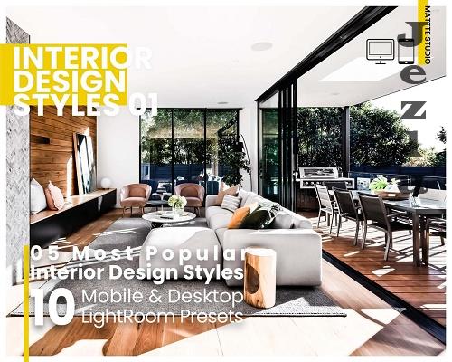 10 Interior Design Styles 01 Mobile & Desktop Lightroom Presets