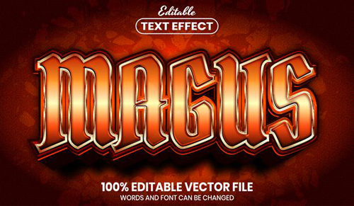 Magus text, font style editable text effect