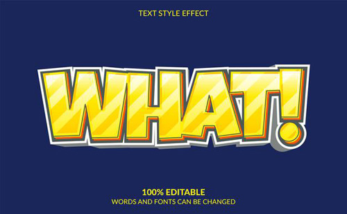 Editable text effect modern comic text style