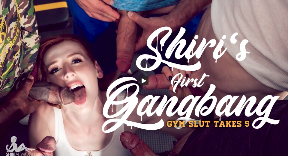 [ManyVids.com] Shiris First Gangbang: Gym Slut Takes 5 / Shiri Allwood [2021 г., 1080p, HDRip]
