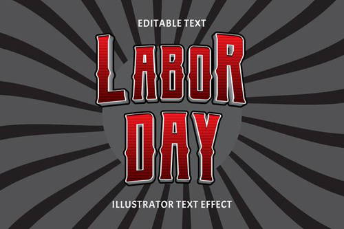 Labor day retro editable text effect