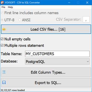 VovSoft CSV to SQL Converter 1.7 (x64)