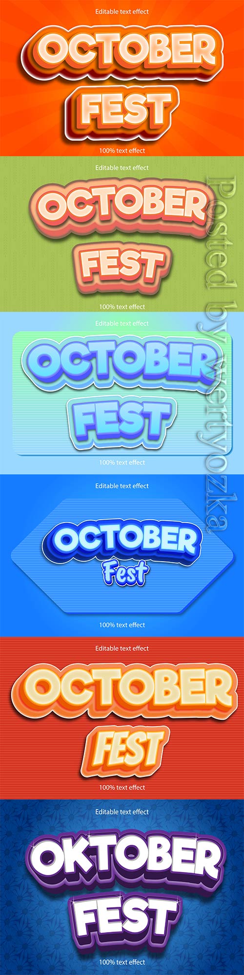 October fest editable text effect vol 5