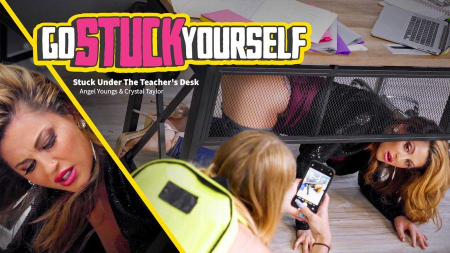 [GoStuckYourself.com / AdultTime.com] Crystal Taylor, Angel Youngs (Stuck Under The Teacher s Desk) [07.04.2021, Big Tits, Natural Tits, Rimming, Teen, MILF, Tattoo, Pissing, Toys, Squirting, Older / Younger, Pussy Licking, Lesbian, 1080p]