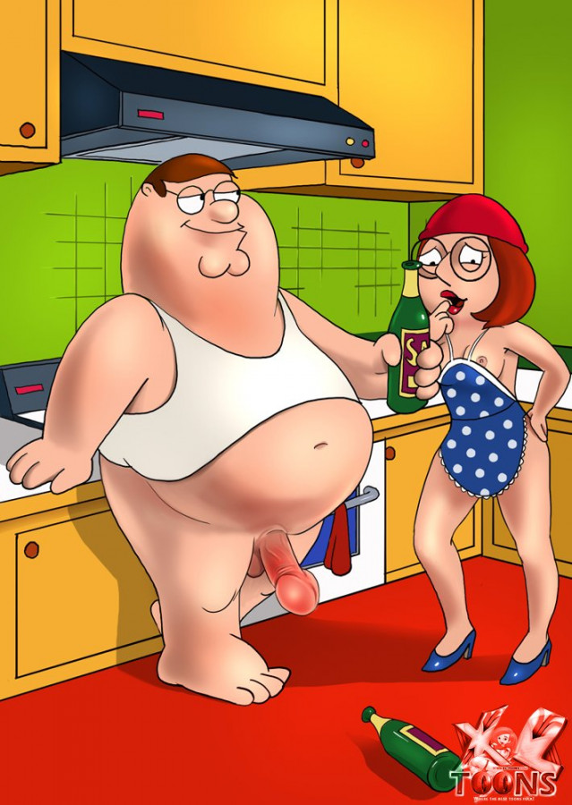 XL-Toons -  Meg Gets Fucked By Peter In The Kitchen While Lois Is Away