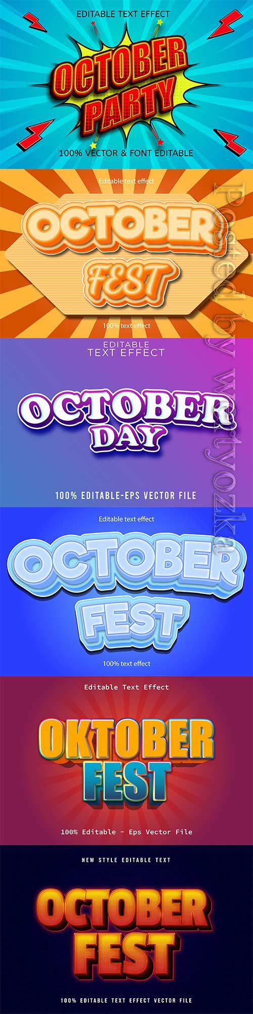 October fest editable text effect vol 10