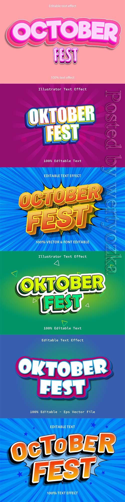 October fest editable text effect vol 8