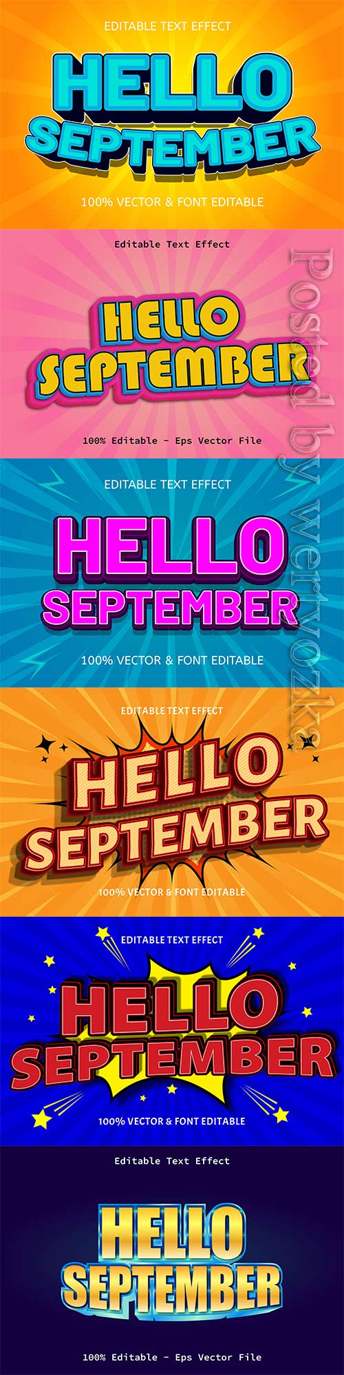 Hello september editable text effect vol 11