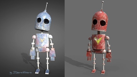 SkillShare - Modeling old 3D Robot using Autodesk Maya and Substance Painter
