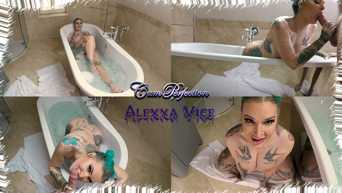 [CumPerfection.com] Alexxa Vice - Bathtime Facial [2020-12-31, Blowjob, Big Tits, Facial, 1080p]