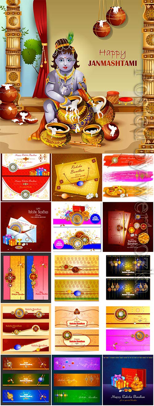 Festive Indian backgrounds and banners in vector