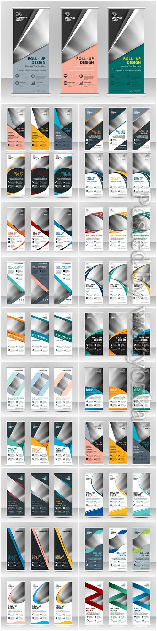 Vertical business banners in vector