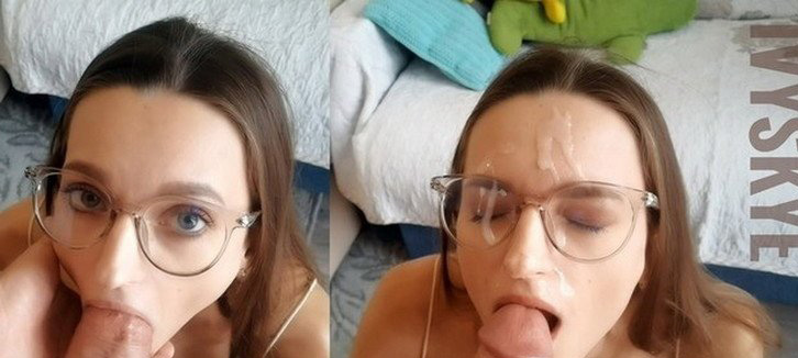 Nerdy step sister persuaded me to fuck her mouth and cum on glasses (Porn) (2020 | FullHD)