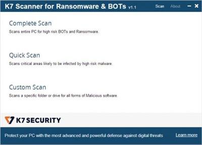 K7 Scanner for Ransomware & BOTs 1.0.0.86