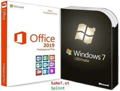 Windows 7 SP1 Ultimate  With Office Pro Plus 2019 VL Multilingual Preactivated July 2021