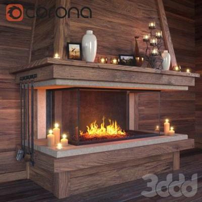 3DDD   Fireplace set