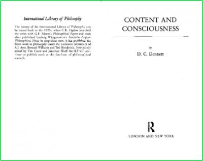 Dennett Content Consciousness